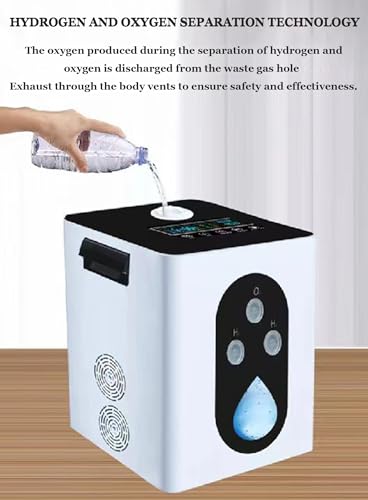 Inhalator wodorowy, 1200 ml/min, generator do inhalacji wodoru, 99,99% jonizator PEM o wysokiej czystości, generator wodoru do domu, łagodzi zmęczenie