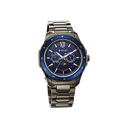 Image of Titan Blue Dial Analog Watch for Men-1688KM07