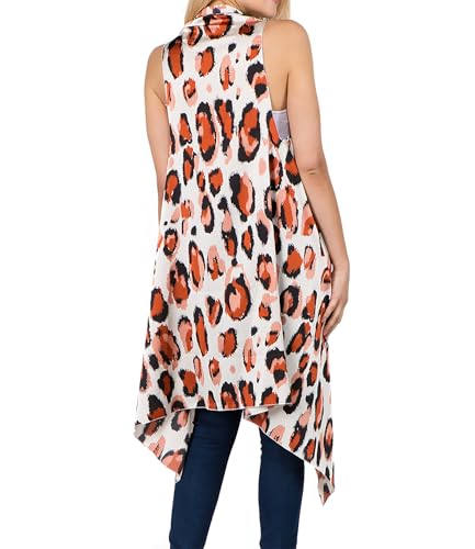 Image of Scarfand's Women's Sheer Open Front Lightweight Sleeveless Long Duster Cardigan Vest