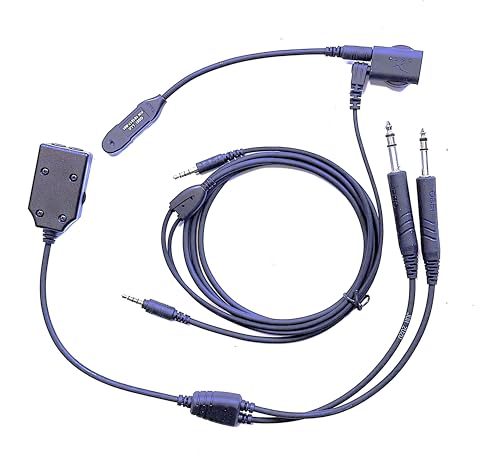 Micrófono de aviación para auriculares Sony WH-1000XM4/5/6 con cable ligero de 3.5 mm
