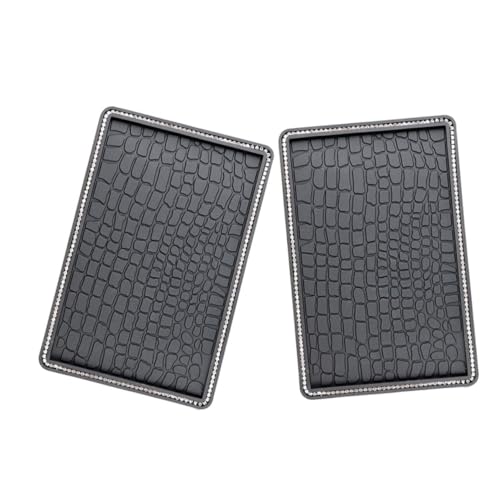 MOLUCKFU 2pcs Car Mat Non-Slip Dashboard Pad Rhinestone Accessories Non-Slip Mounting Pad Cell Phone Mat Car Accessories Rhinestone Pads for Car Dashboard Phone Pad for Car Dashboard Mat