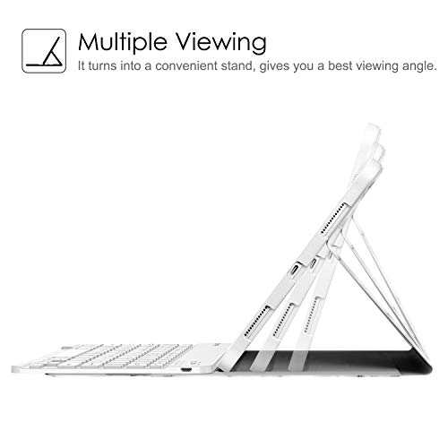 Fintie Keyboard Case For Ipad Pro 11" 2020 (2Nd Generation), Ipad Pro 11 Inch 2018 - Soft Tpu Back Stand Cover With Pencil Holder, Magnetically Detachable Wireless Bluetooth Keyboard, Marble White #TOP3