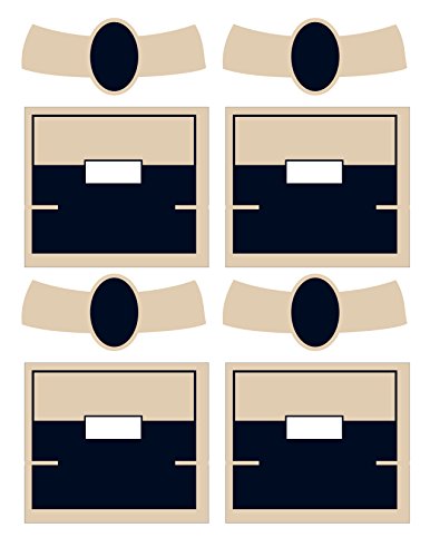 Beer Bottle with Neck Labels for 20 Beer Bottles, 3.5 x 4.75 inches (Kraft)