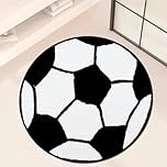 FCXVXCL Football Rug 60x60cm Football Rug Room Soft Sports Carpet for Kids Bedroom Decor Non Slip Soft Bath Mat Washable Kids Living Room Bedroom Sofa Floor Mat Door Mat1