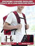 YOKGO Bagaż Podręczny 40x30x20 Plecak, 24-30L Rozkładany 40x30x25 Plecak Podróżny Męski i Damski do Ryanair, Eurowings, Wizzair, Vueling,Cabin Travel Backpack do Pracy, Biznesu i Podróży, Czerwony