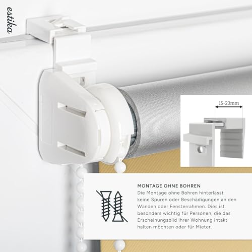 Thermo-Rollo Estika – Verdunklungsrollo für Fenster ohne Bohren