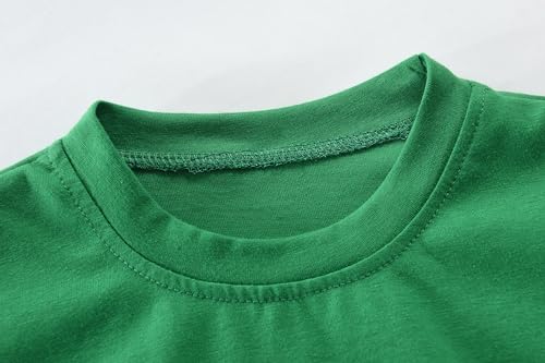 Toddler Girl Christmas T-Shirt Kid Xmas Ugly Reindeer Santa Claus Snowman Shirt Long Sleeve Strip Patchwork Cooton Tee Top 5