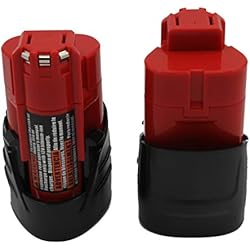Pilas Recargables Para Taladro Bosch KINSUN 2-Pack Reemplazo Herramienta Eléctrica Batería 12V 1.5Ah Li-Ion para Taladro Inalambrico Destornillador M12 48-11-2401 48-11-2402 C12 B C12 Bx y más