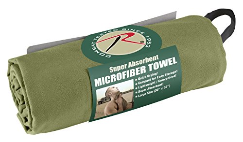 Rothco Microfiber Towel - Fast Drying, Lightweight and Durable - Ready for Any Outdoor Activity (Olive Drab, 15