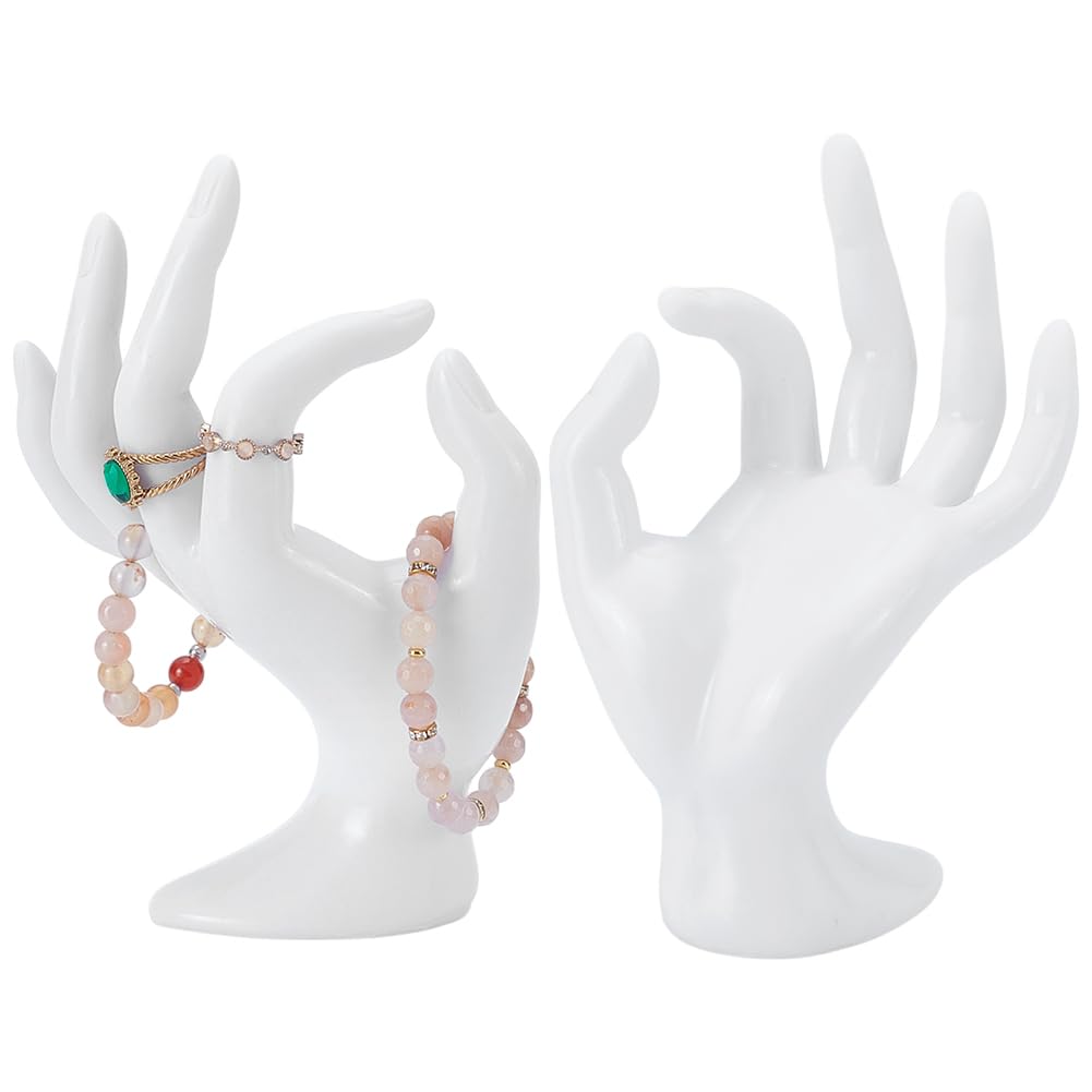 Support bijoux main UNICRAFTALE présentoir bague et bracelet blanc