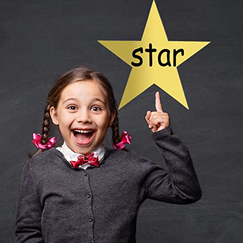 30 Pcs Star Cutouts Double Printed Paper, Star Cutouts Paper, 11 Inch Stars Decoration For Wedding Party Classroom Table Diy Decoration (Gold) #TOP5