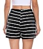 Vlazom Women's Pyjamas Shorts, Ladies Cotton Pyjama Bottoms Soft Lounge Casual Shorts for Home Yoga Gym Running Black,XL #4