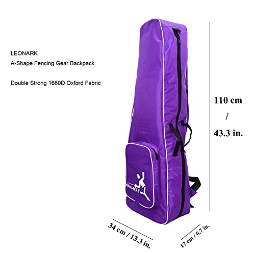 Leonark Fencing Storage Bag For Epee Saber And Foil Equipment - Portable Backpack For Fencing Sword Suit And Mask (Purple) #TOP1