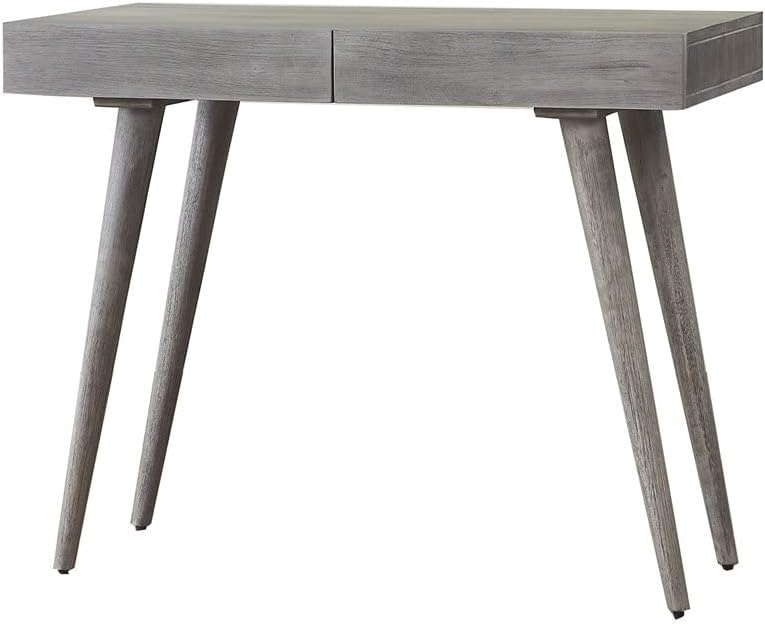 KansoHaus Home Office Desk 39 Inch Modern Desk – Writing Desk, Laptop Desk, Desk with Drawers, Desk with Storage, Computer Desk, Grey Desk