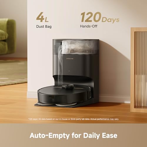 Image of DREAME L50 Plus Self-Emptying Robot Vacuum and Mop Combo, 120 Days Hands-Off Dust Collection, 25000Pa Suction, MopExtend Edge Cleaning, Dual Anti-Tangle Brush, 10.5mm Mop Lifting, 4L Dust Bag
