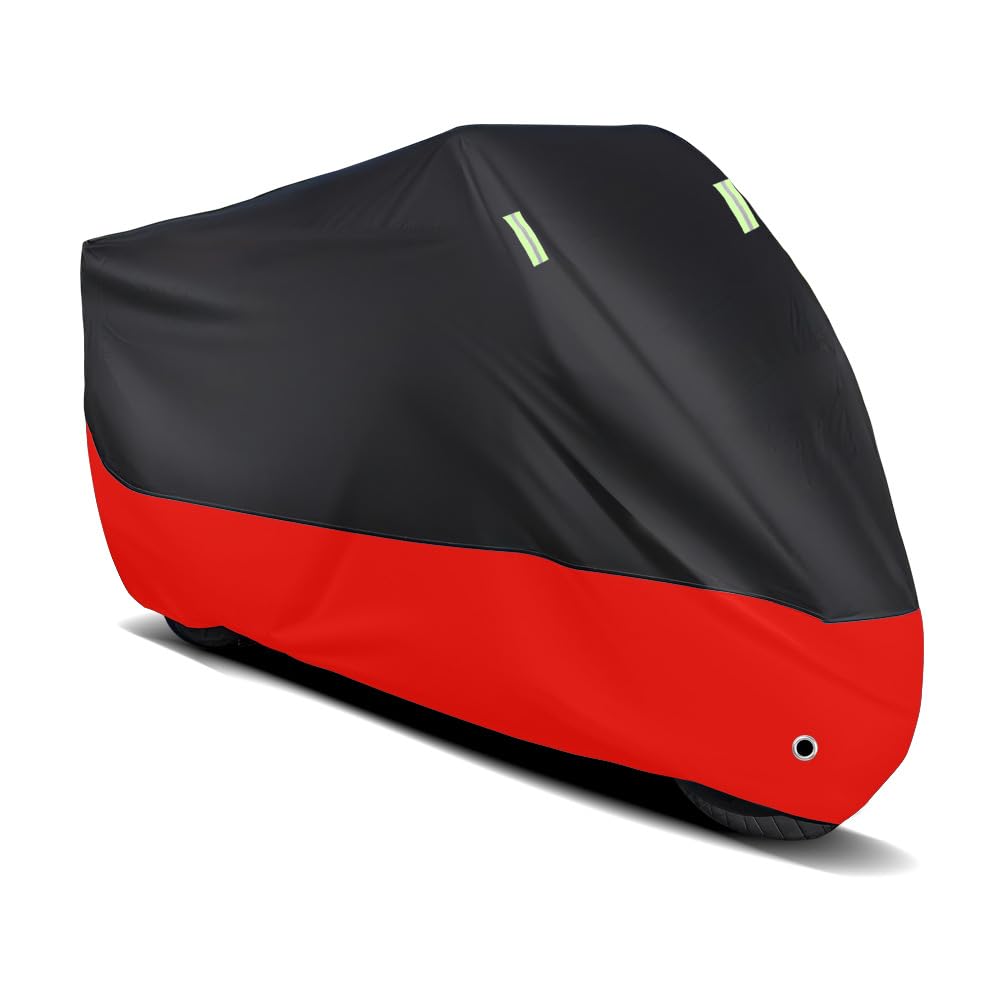 ZHANGJF Motorbike Cover for Yamaha Aerox 155 2021, Waterproof Dustproof Breathable Anti UV, Indoor Outdoor Breathable Protection Cover,Red/A