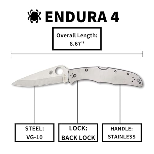 Spyderco Endura 4 Folding Pocket Knife with 3.8