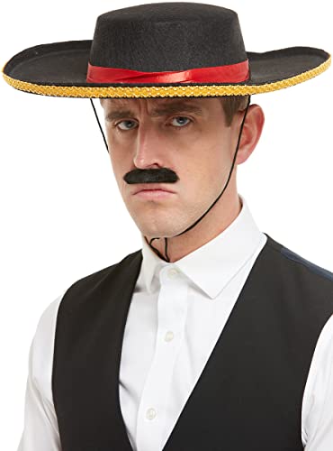 Funidelia | Sombrero de cordobés para hombre y mujer Sevillana, Cordobés, España - Accesorios para adultos, accesorio para disfraz - Negro