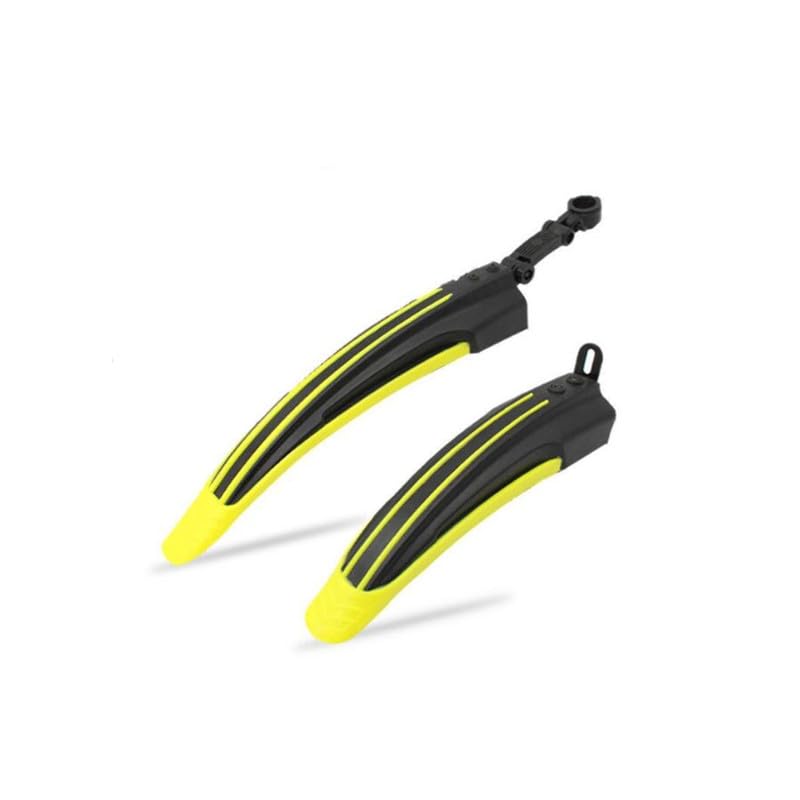 Inovey Universal Bike Mudguard Set Front & Rear Mudguard Cycling Tires Fenders Full Cover for 20/22/24/26 inch mountain bikes (yellow)