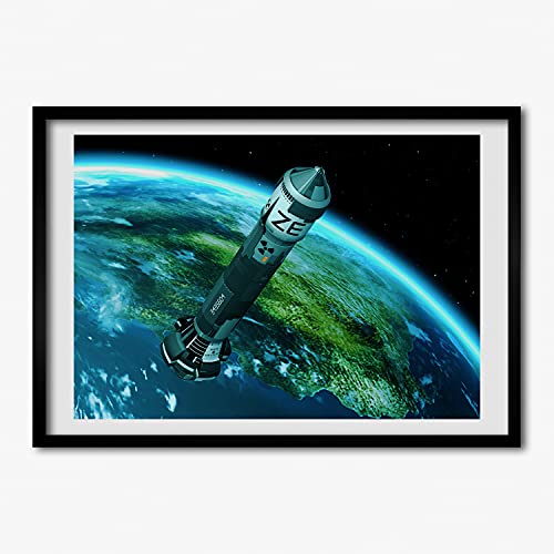 Cadre photo 70x50 cm Tulup affiche tableau peinture moderne pocisk NUCLEAIRE