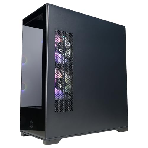 CYBERPOWERPC Wyvern Gaming PC - AMD Ryzen 7 5700X, AMD Radeon RX 9060 XT 8GB, 16GB RAM, 1TB NVMe SSD, 650W 80+ PSU, Wi-Fi, Windows 11, Prism Panoramic RGB Black - imagen 7