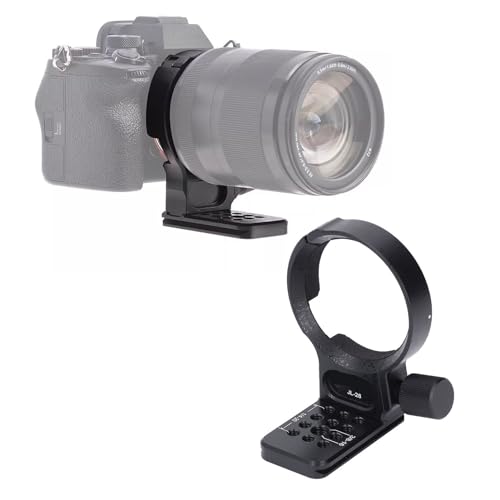 Camera Tripod Collar Mount Ring, Aluminum Alloy Lens Collar Quick Release Bracket Holder with Screw Holes for Arca