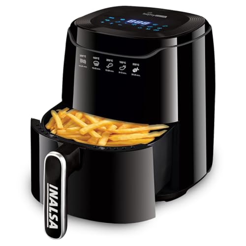 INALSA Air Fryer 4.2 ltr|1400 W with Air Crisp Technology|Tempera...