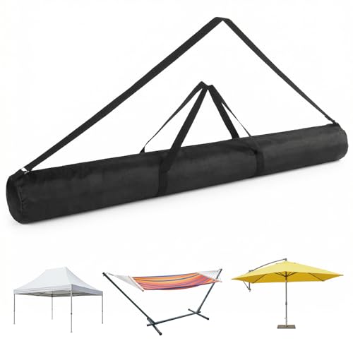 Lyksgir Flag Pole Carrying Bag with Handles and Zipper, 63 x 7 inch Corner Flag Pole Storage Bag, Oxford Slalom Poles Storage Bags, Waterproof Dustproof Portable Flags Equipment Carrying Holder Bags