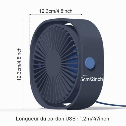 DONGKER Ventilateur pour Petit Chien,3 Vitesses Ventilateur Refroidissement Chien,Angle Réglable,Moteur Sans Balais Intégré,pour Animal de Compagnie,Chat,Chien,Bureau,Maison – vue 4