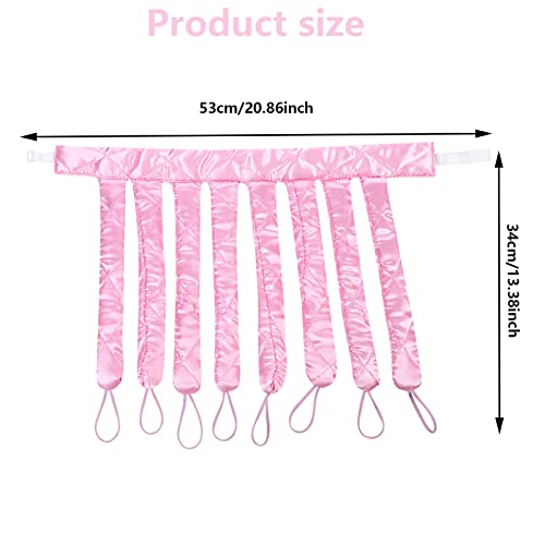 Heatless Curling Rod,Octopus Heatless Curling Rod Headband,Soft No Heat Hair Curlers,No Heat Wave Hair Curlers Styling Tools,for Overnight DIY Hair Styling Tools (Pink) - Image 2