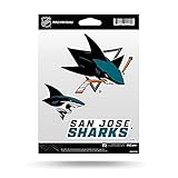 Rico MSS9102 San Jose Sharks Triple Spirit Stickers