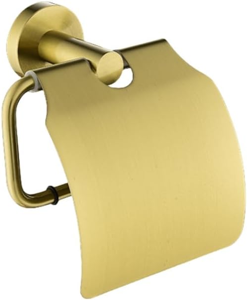 Bathroom Hardware Set Brushed Gold Toilet Brush Holder Robe Hook Paper Holder Soap Dish Holder Wall Mount Bathroom Accessories,Whole Set 04