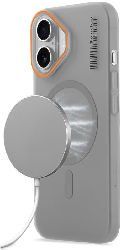 Image of Mr. Case Back Cover for iPhone 16 Sleek Frosted Translucent Back with Wireless Charging Support | Anti-Scratch Shockproof Phone Case - Grey