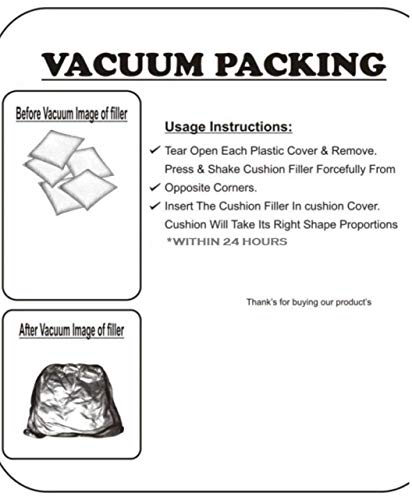 Image of THE HOME STYLE Cotton Vaccum White Cushion Fillers (16 x 16 INCH, Set of 4)