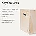 Amazon Basics 3-in-1 Wooden Plyo Box, Non-Slip Plyometric Jump Box for Home Gym, 24
