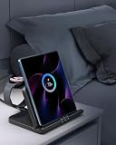 Ładowarka Bezprzewodowa do Samsung Z Fold 7/6/5/Pixel 9 Pro Fold, Stacja Ładowania Bezprzewodowego 3w1 do Samsung Galaxy Z Fold, Galaxy Watch 8 oraz Galaxy Buds, SwanScout 705S (bez adaptera)