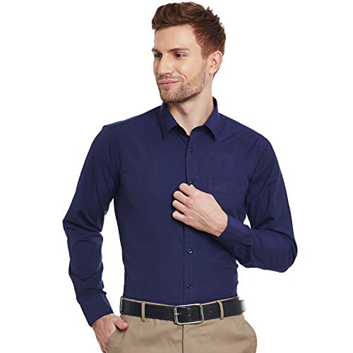 Image of English Navy Men's Slim Fit Formal Shirt