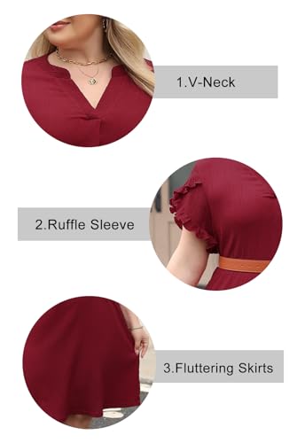 Image of Celkuser Plus Size Casual Summer Shirt Dress for Women