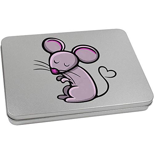 Azeeda 220mm 'Cute Mouse' Metal Hinged Tin/Storage Box (TT00130955)
