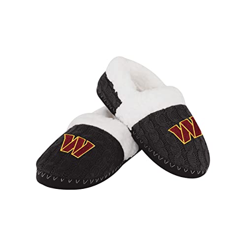 FOCO Washington Commanders NFL Womens Team Color Moccasin Slipper - S