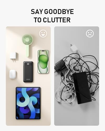 Charmast 10000mAh Portable Charger with 4 Built-In Cables - Image 4