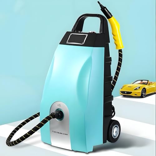 Myjka Parowa Wysokociśnieniowa,3000W,Mocna Myjka Parowa,Duży Zbiornik Na Wodę 3,5 L,Szybkie Nagrzewanie,Strumień Pary O Wysokiej Temperaturze,Przenośna Z 6 Akcesoriami Do Domu Blue