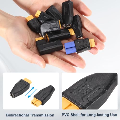 MECCANIXITY 2 Pack Adaptador XT60 Hembra a DC5521 Hembra miniatura 3