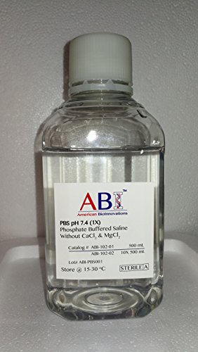 Phosphate Buffered Saline, PBS (1X), Sterile, 500 mL