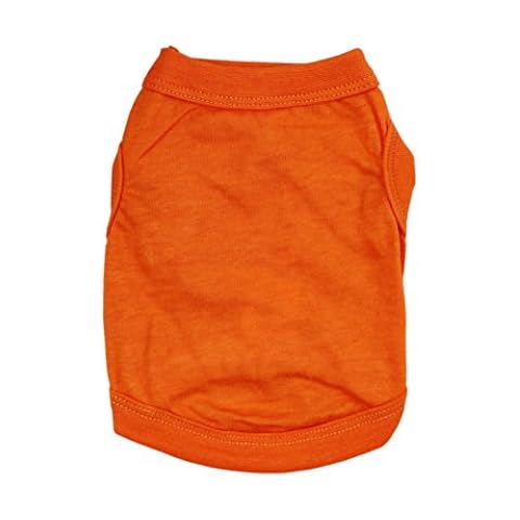 Alroman Dogs Shirts Orange Vest Clothing for Dogs Cats Medium Dog Vacation Shirt Male Female Dog Clothing Puppy Summer Clothes Girls Cotton Summer Shirt Small Dog Cat Pet Clothes Vest T-Shirt Apparel Cover