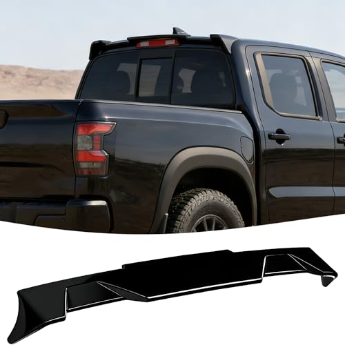 STSEV01 Rear Spoiler Cab Roof Wing Fit for Nissan Frontier 2022-2026 Accessories PRO-4X/ PRO-X/S/SV/SL ABS Gloss Black Add-on Top Lip Truck Cabs Exterior