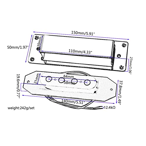 Micro basse électrique céramique à quatre cordes pour micros humbuckers - 3