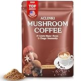 ACLINKI Organic Mushroom Coffee, 7 Adaptogenic Mushrooms (Lion’s Mane, Reishi, Chaga, Cordyceps & More), Herbal Supplement Blend for Focus, Energy & Immune Support – 40 Servings
