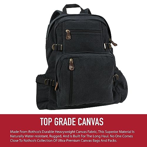 Rothco Jumbo Vintage Canvas Backpack (Earth Brown)4