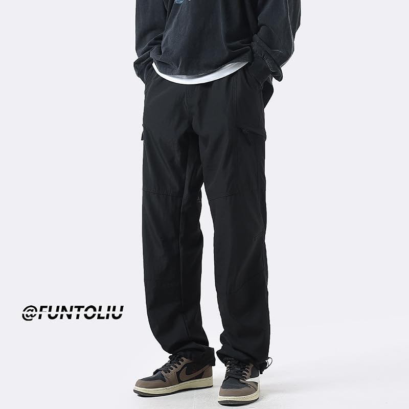 Men's Pants Overalls Loose Straight American Casual Pants3